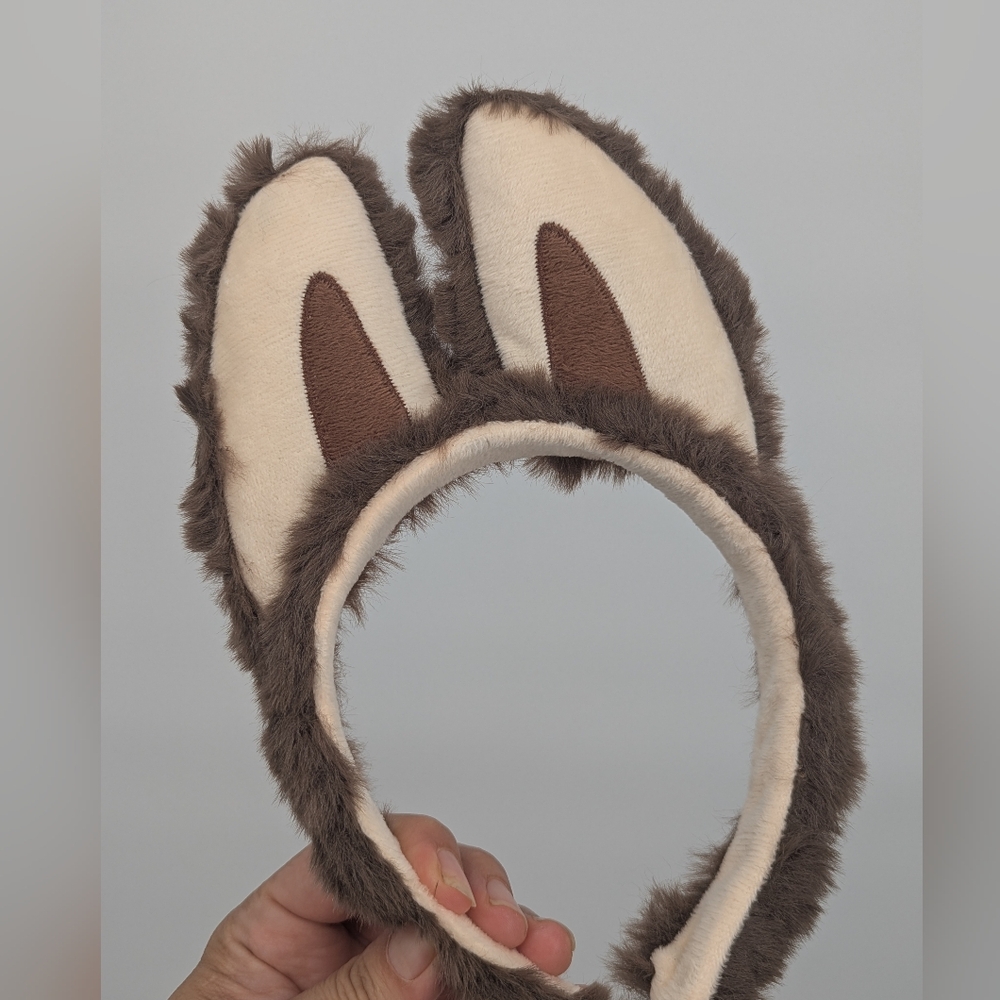 new Fuzzy Brown Labubu Ears Headband Hall Costume adult child headpiece birthday